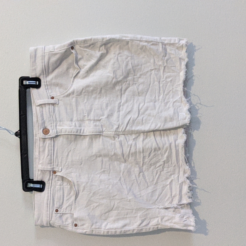 Signature by Levi strauss & Co. Women's White high-waisted Jean Skirt